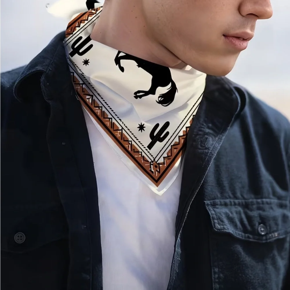 🐴 Western Cowgirl Horse & Lasso Bandana Scarf